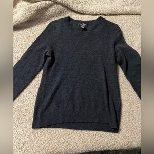 Lord & Taylor Charcoal Gray 100% Cashmere Sweater